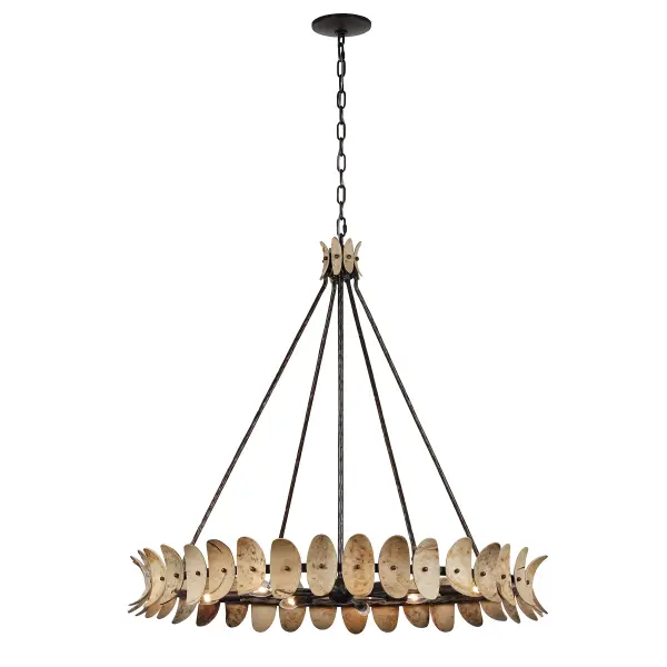 Monarch 8-Light Chandelier in Champagne Mist with Coconut Shell by Breegan Jane - Image 3