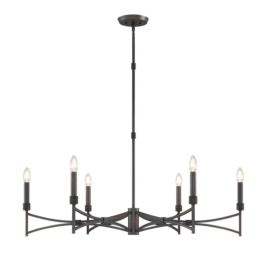 Gardner 6-Light Chandelier in Champagne Mist - Image 1