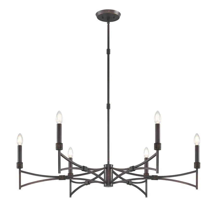 Gardner 6-Light Chandelier in Champagne Mist - Image 3