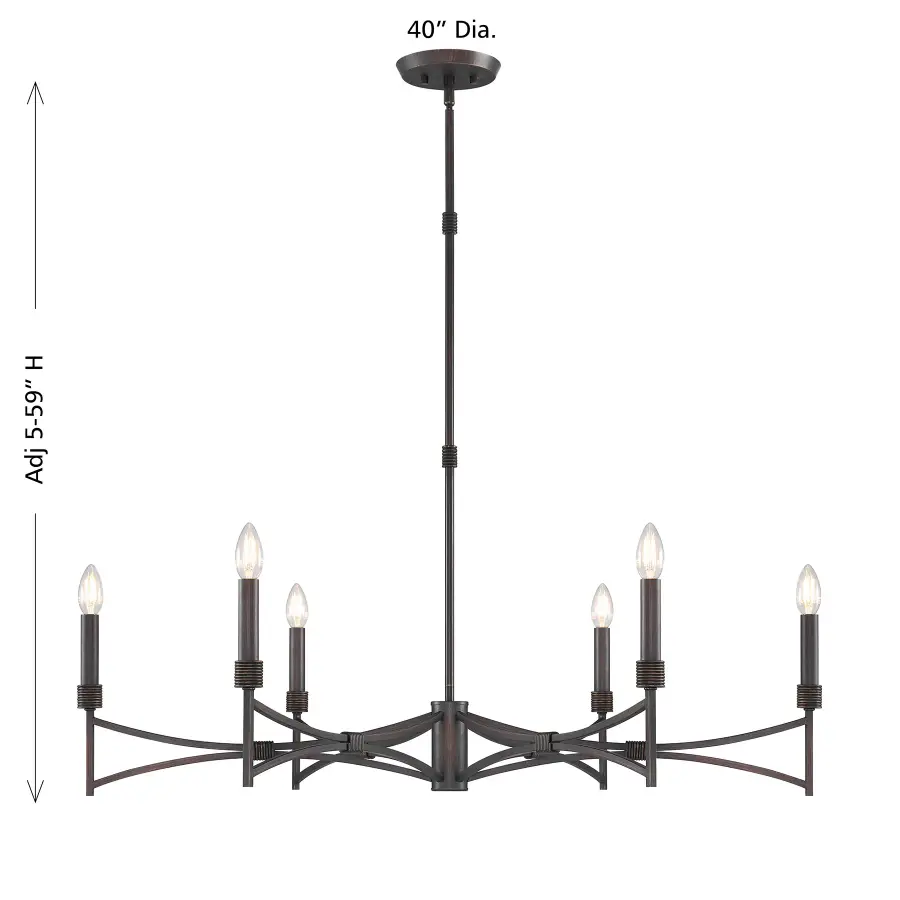 Gardner 6-Light Chandelier in Champagne Mist - Image 6