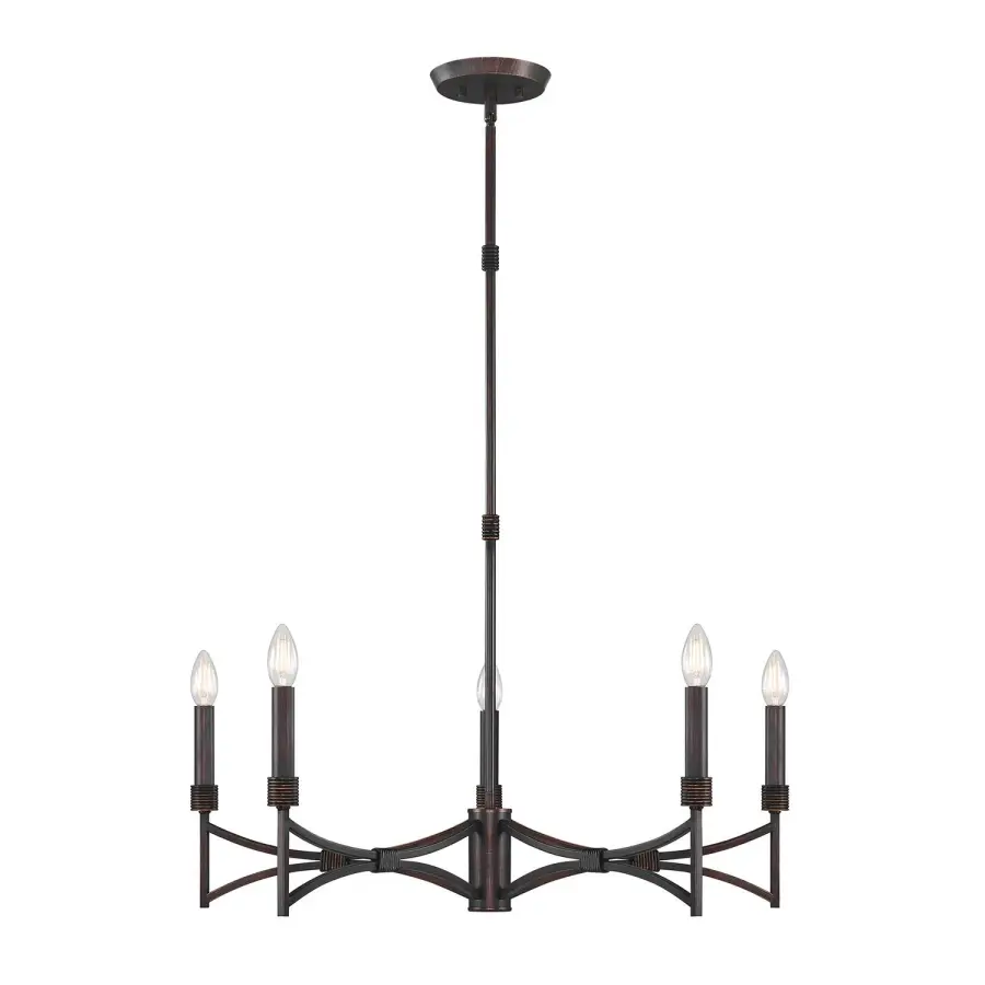 Gardner Five Light Chandelier in Champagne Mist - Image 1