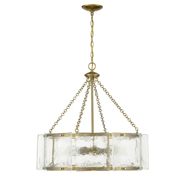 Genry Five Light Pendant in Warm Brass - Image 2