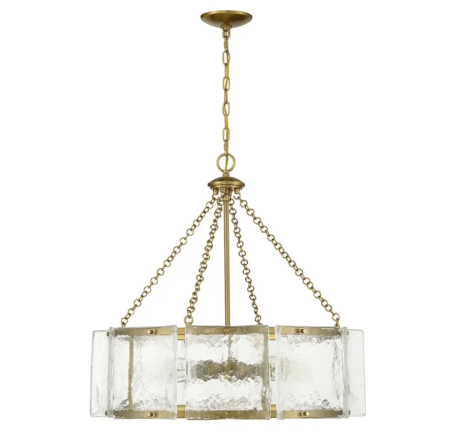 Genry Five Light Pendant in Warm Brass - Image 2