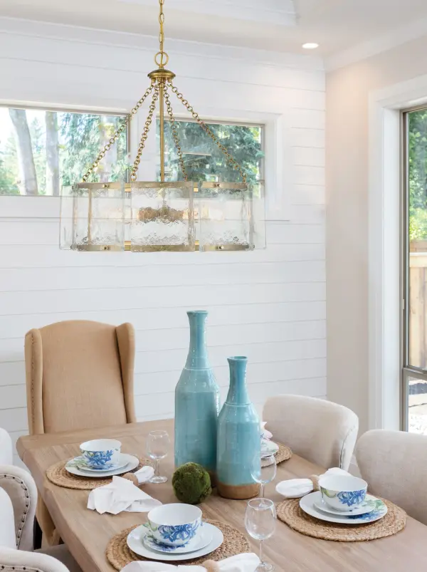 Genry Five Light Pendant in Warm Brass - Image 8
