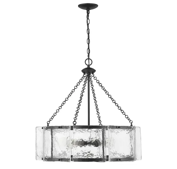 Genry 5-Light Pendant in Matte Black - alternate view