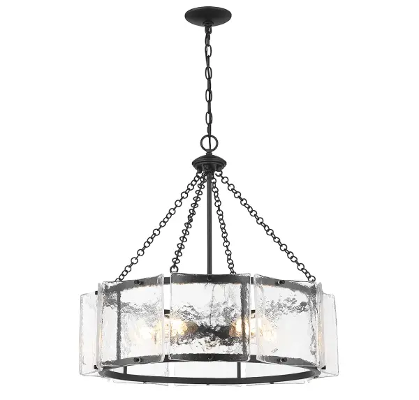 Genry 5-Light Pendant in Matte Black - Image 3
