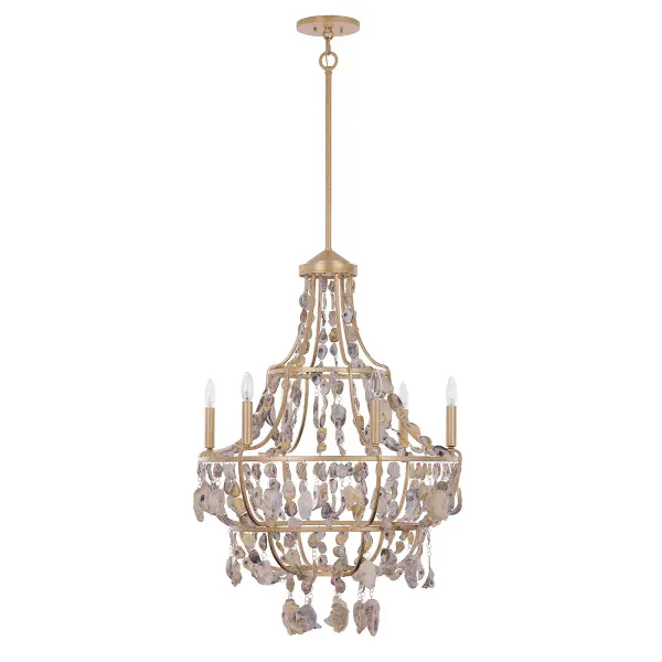 Leanne 6-Light Chandelier in Chandon by Breegan Jane - alternate view