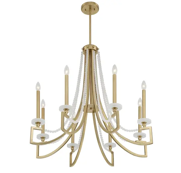 Helen 8-Light Chandelier in Warm Brass - Image 4