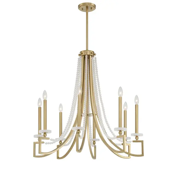 Helen 8-Light Chandelier in Warm Brass - Image 5