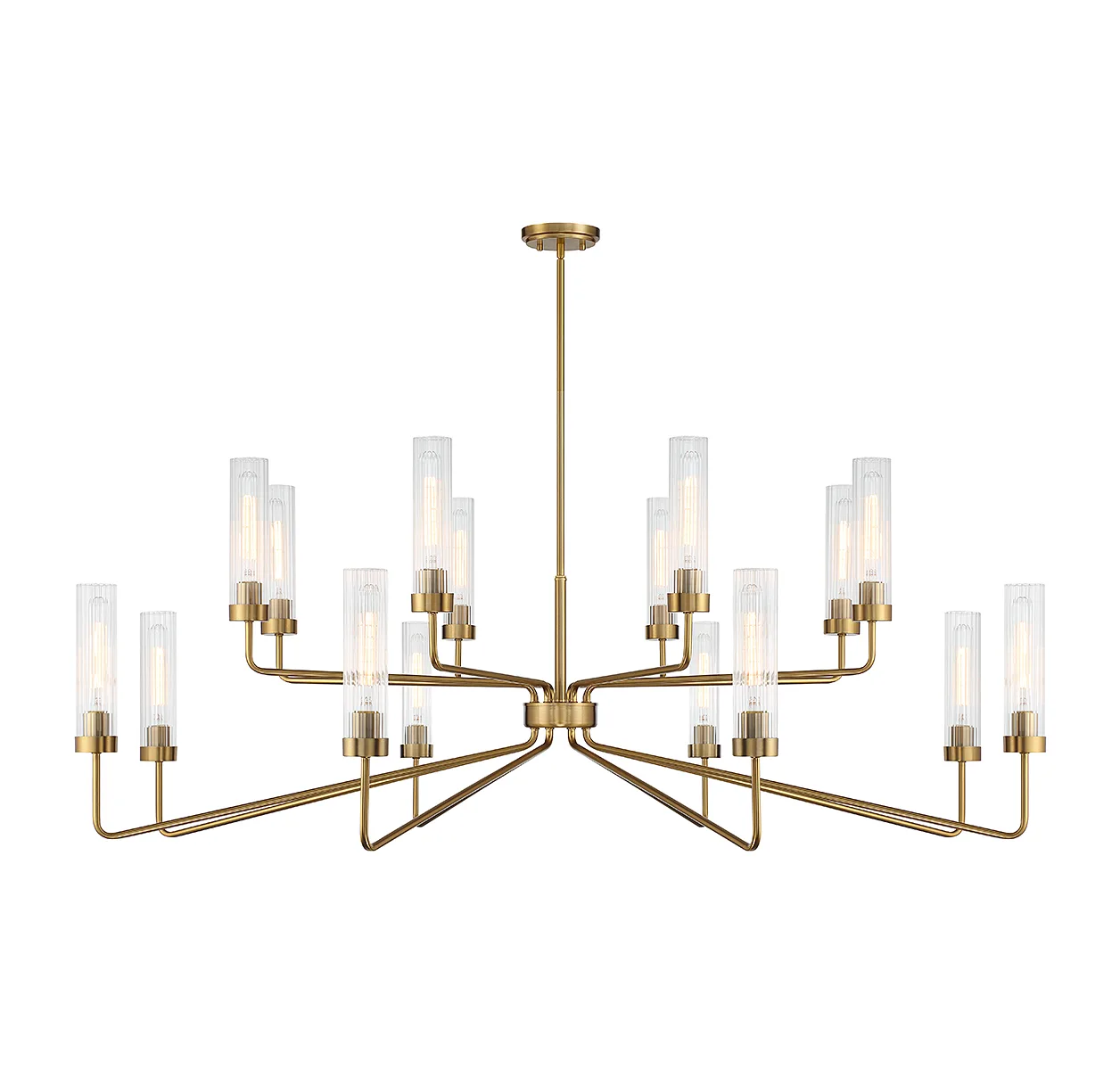 Baker 16-Light Chandelier in Warm Brass