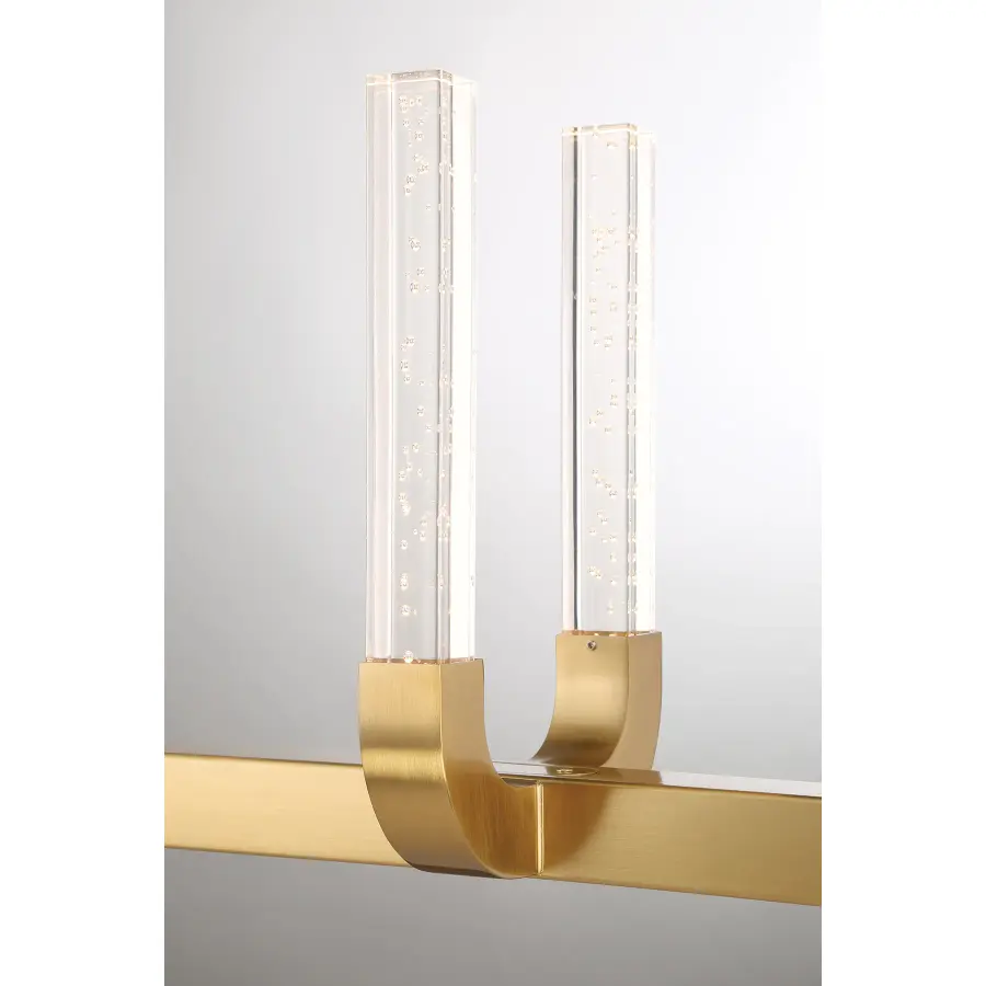 Del Mar 8-Light LED Linear Chandelier in Warm Brass by Breegan Jane - Image 6