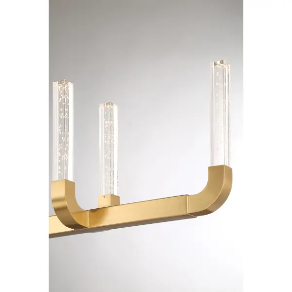 Del Mar 8-Light LED Linear Chandelier in Warm Brass by Breegan Jane - Image 7