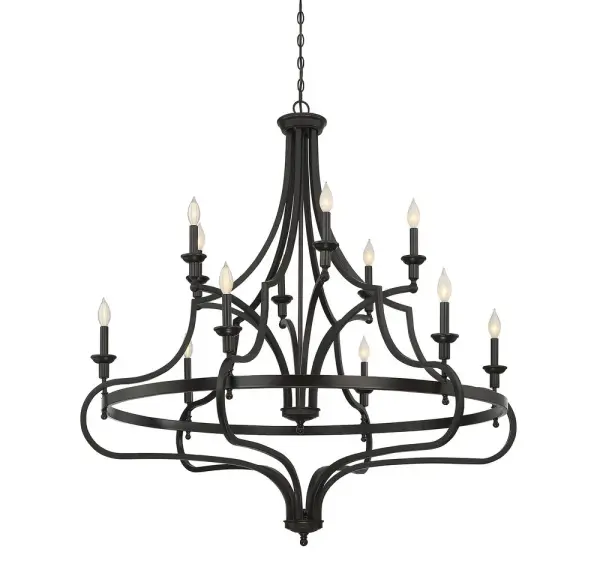 Shields 12-Light Chandelier in English Bronze - Image 3