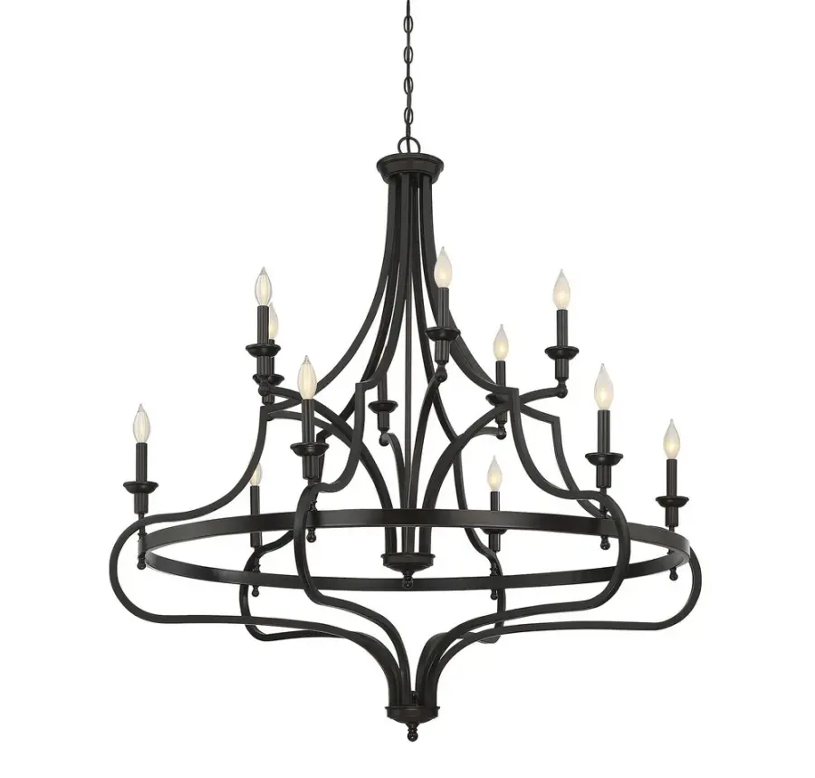 Shields 12-Light Chandelier in English Bronze - Image 3