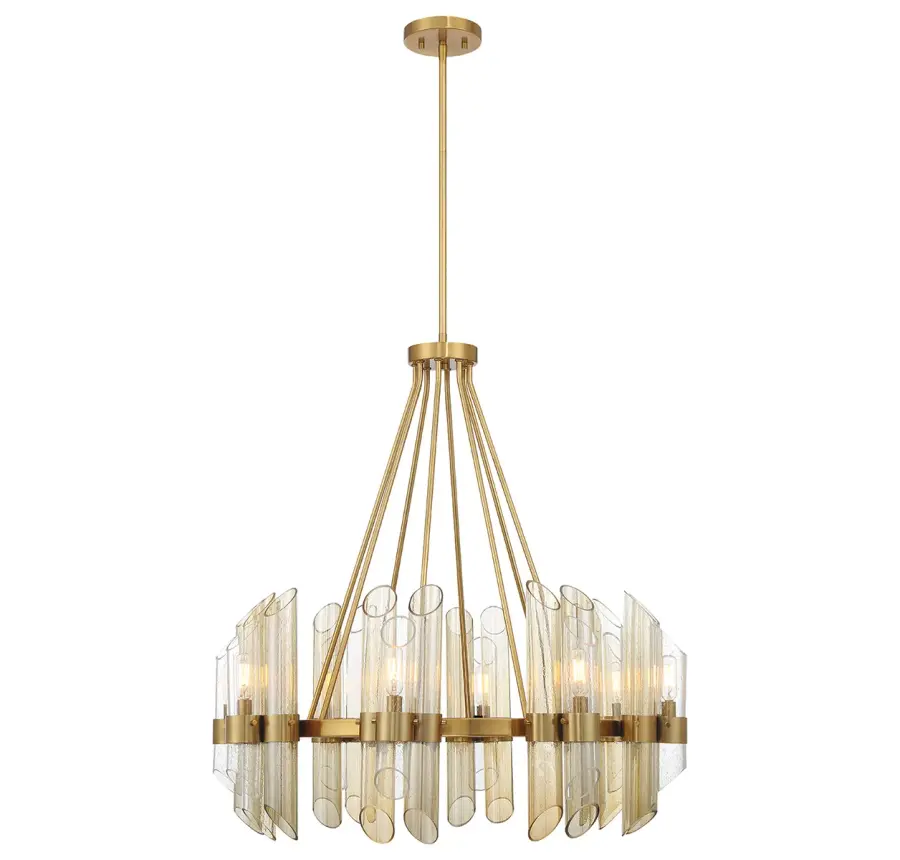 Biltmore 8-Light Chandelier in Warm Brass - Image 1