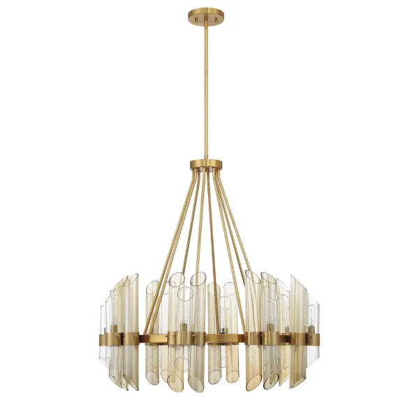 Biltmore 8-Light Chandelier in Warm Brass - alternate view