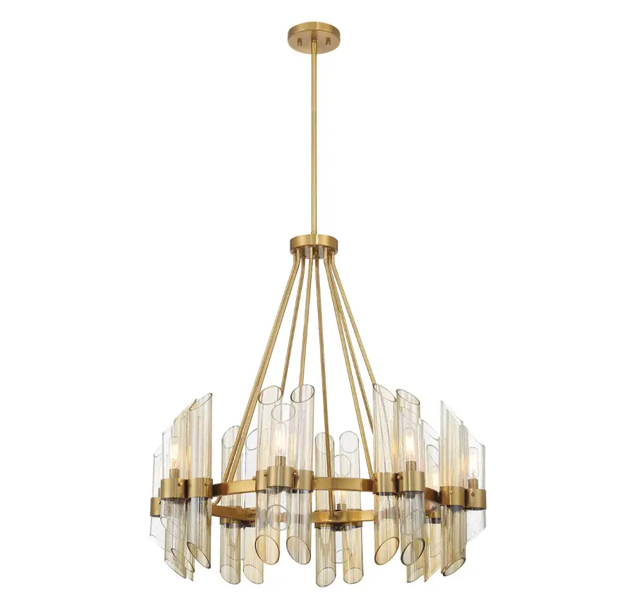 Biltmore 8-Light Chandelier in Warm Brass - Image 3
