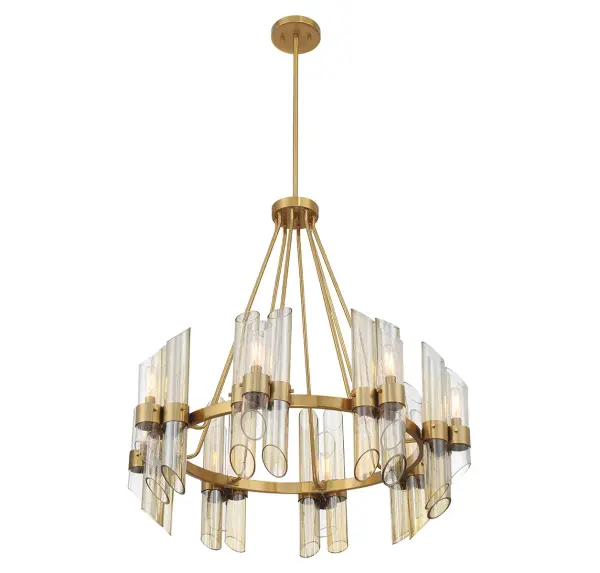Biltmore 8-Light Chandelier in Warm Brass - Image 4