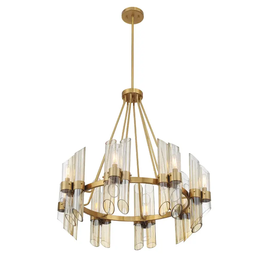 Biltmore 8-Light Chandelier in Warm Brass - Image 4