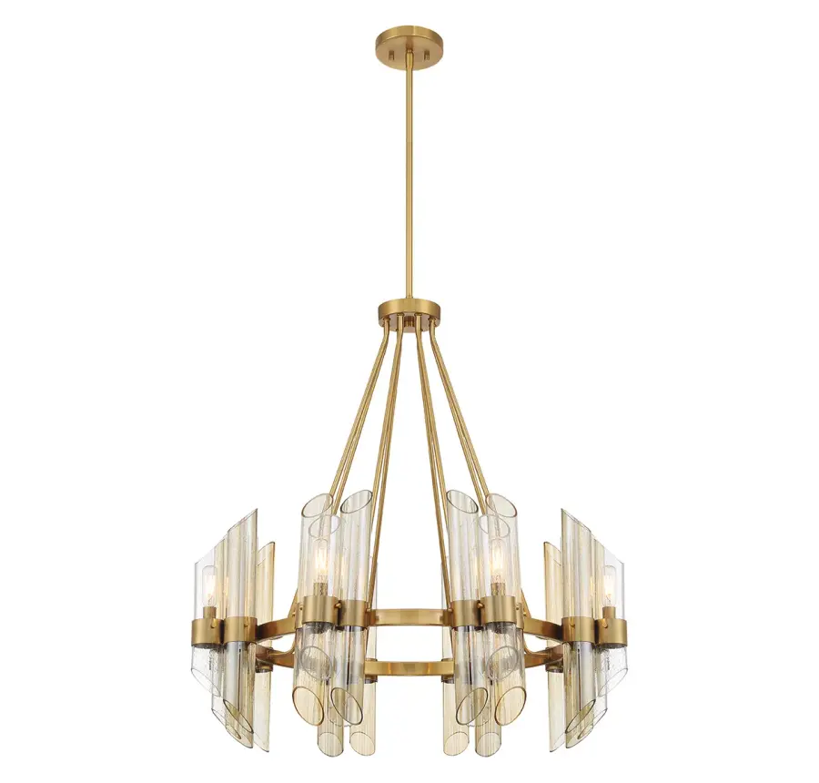 Biltmore 8-Light Chandelier in Warm Brass - Image 5
