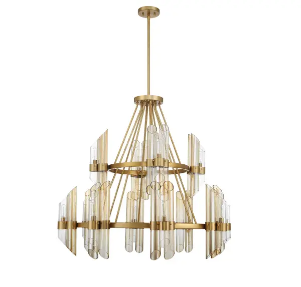 Biltmore 12-Light Chandelier in Warm Brass - alternate view