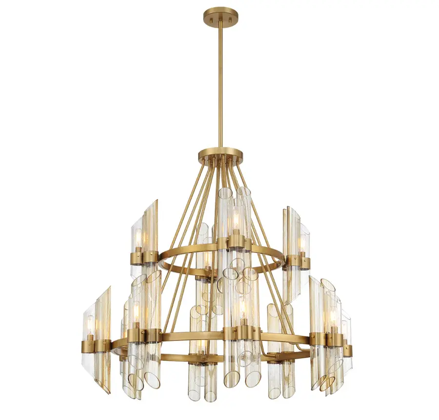 Biltmore 12-Light Chandelier in Warm Brass - Image 3