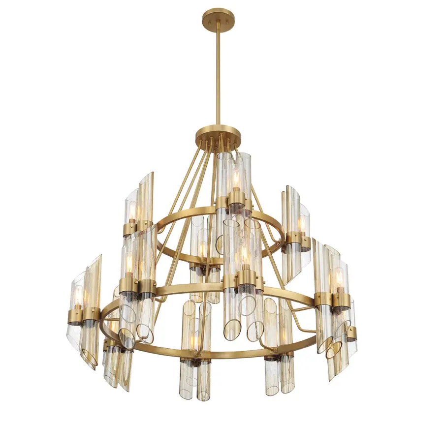 Biltmore 12-Light Chandelier in Warm Brass - Image 4