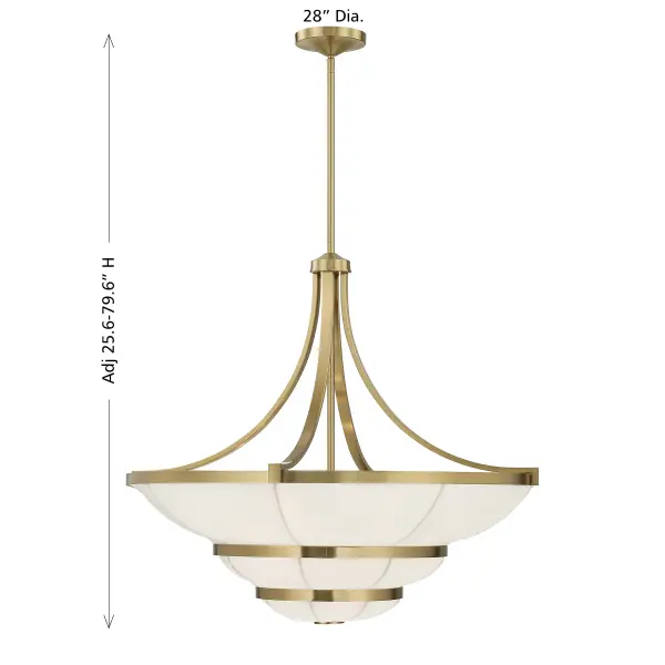 Constantine 4-Light Chandelier in Warm Brass - Image 8