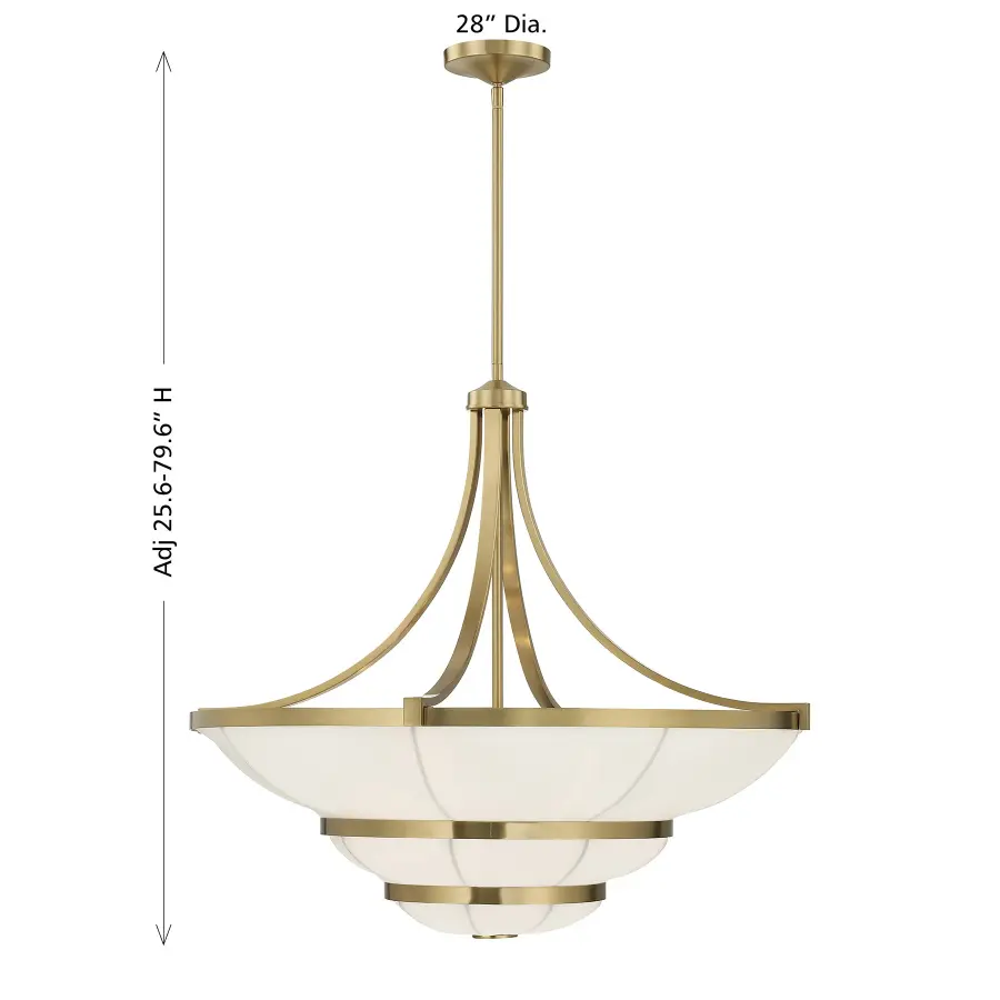 Constantine 4-Light Chandelier in Warm Brass - Image 8
