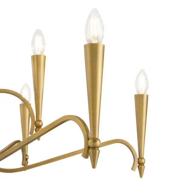 Tremont 9-Light Chandelier in Riviera Brass - Image 6