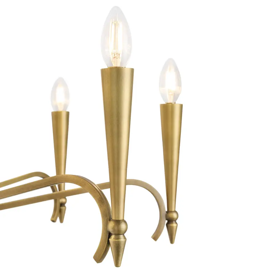 Tremont 12-Light Chandelier in Riviera Brass - Image 6