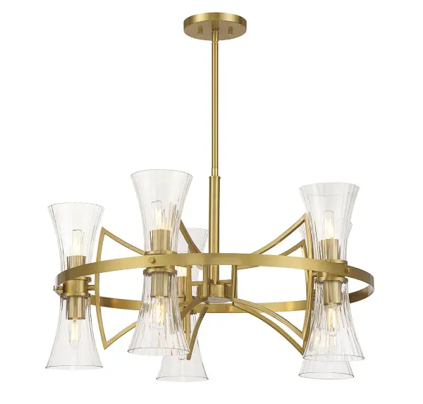 Bennington 10-Light Chandelier in Warm Brass - Image 5