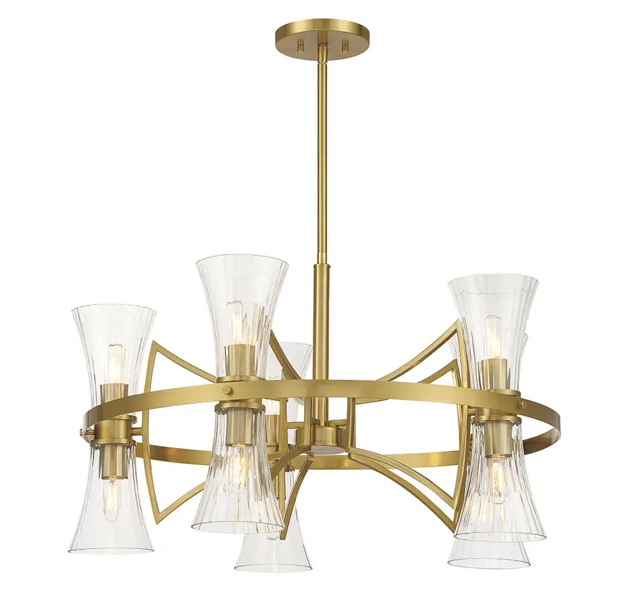 Bennington 10-Light Chandelier in Warm Brass - Image 5