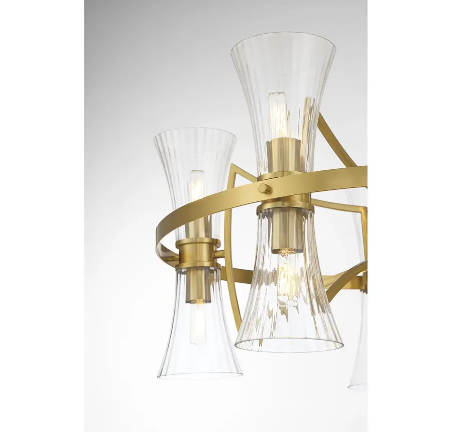Bennington 10-Light Chandelier in Warm Brass - Image 6
