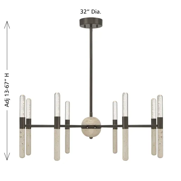 Linden 8-Light Chandelier in Mediterranean Bronze - Image 8