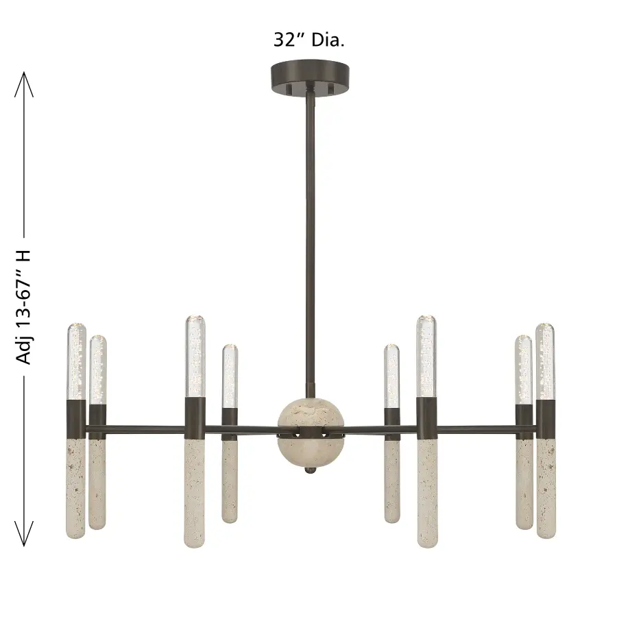 Linden 8-Light Chandelier in Mediterranean Bronze - Image 8