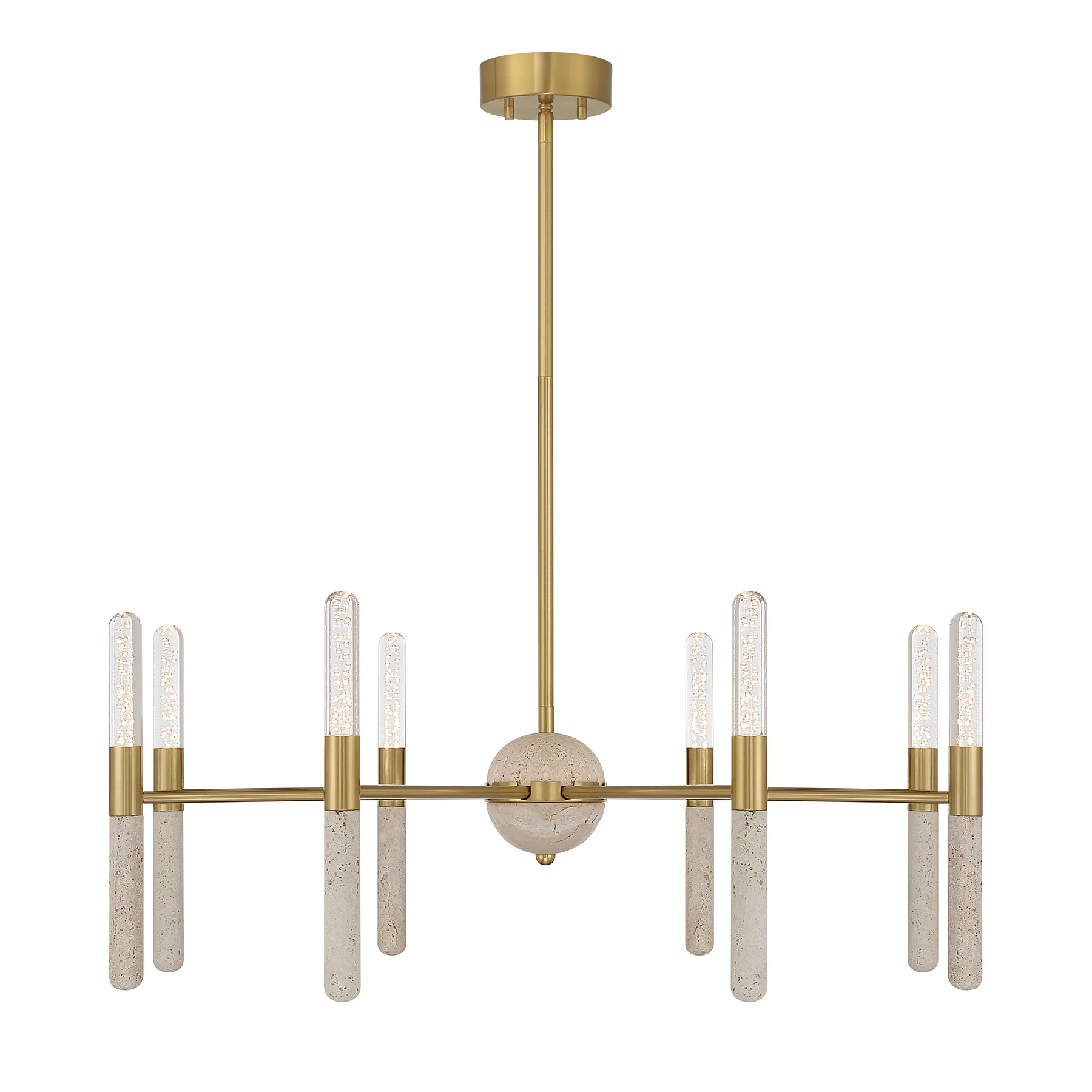 Linden 8-Light LED Chandelier in Warm Brass