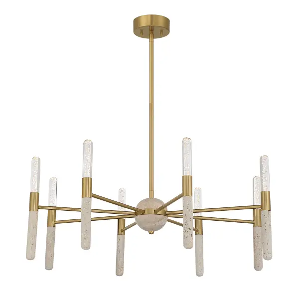 Linden 8-Light LED Chandelier in Warm Brass - Image 5