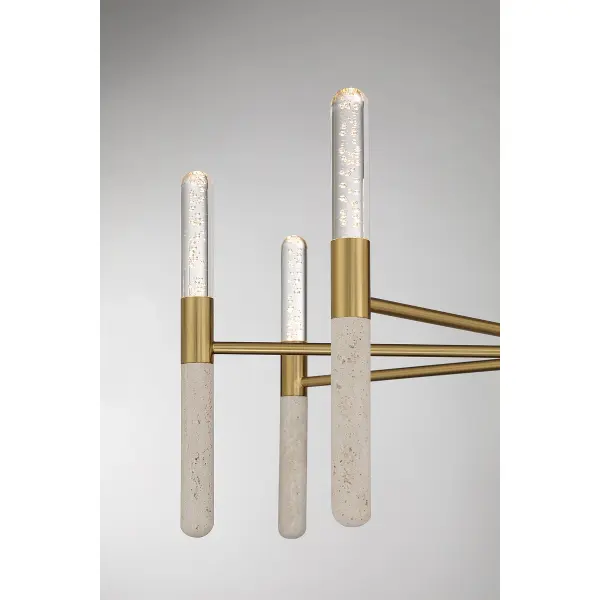 Linden 8-Light LED Chandelier in Warm Brass - Image 7