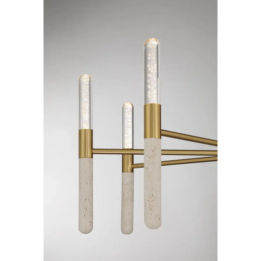 Linden 8-Light LED Chandelier in Warm Brass - Image 7