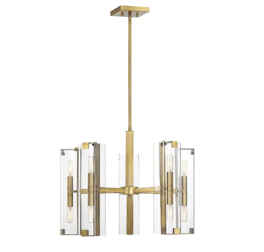 Winfield 10-Light Chandelier in Warm Brass - Image 1