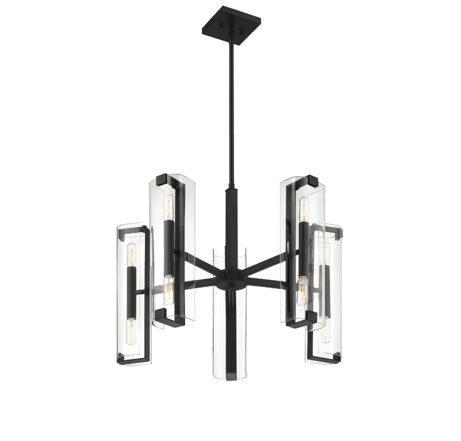 Winfield 10-Light Chandelier in Matte Black - Image 4