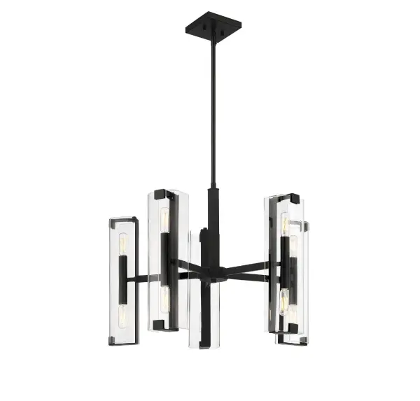 Winfield 10-Light Chandelier in Matte Black - Image 5