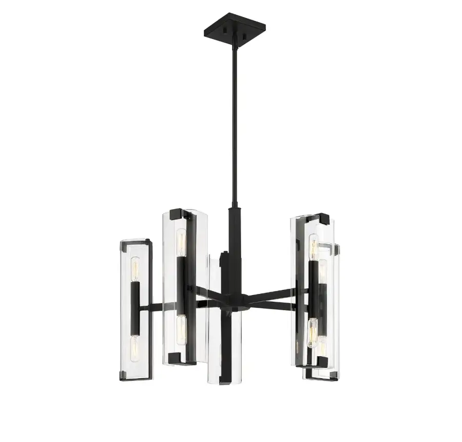 Winfield 10-Light Chandelier in Matte Black - Image 5