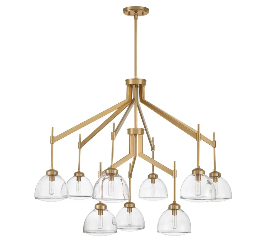 Corbin 9-Light Chandelier in Warm Brass - Image 2