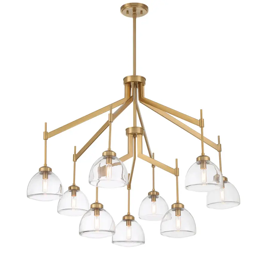 Corbin 9-Light Chandelier in Warm Brass - Image 3