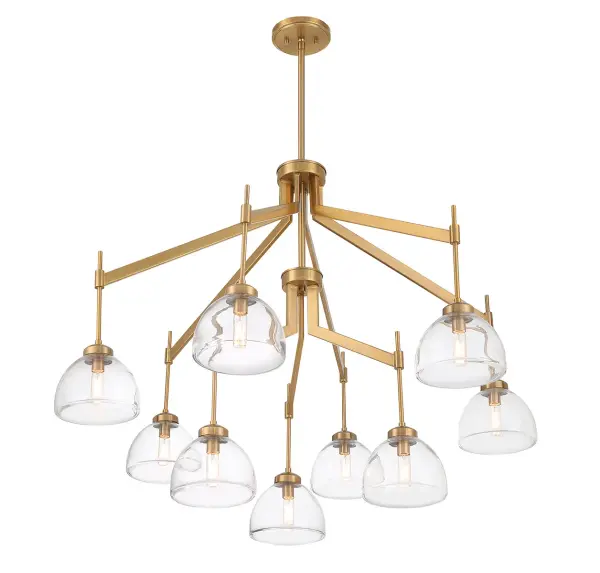 Corbin 9-Light Chandelier in Warm Brass - Image 4