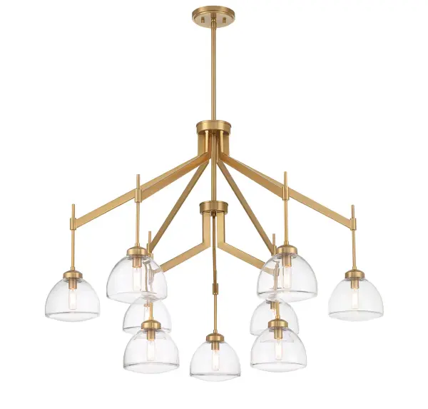 Corbin 9-Light Chandelier in Warm Brass - Image 5