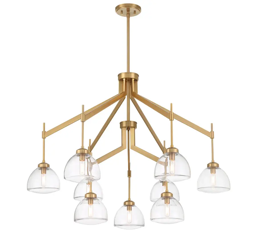 Corbin 9-Light Chandelier in Warm Brass - Image 5