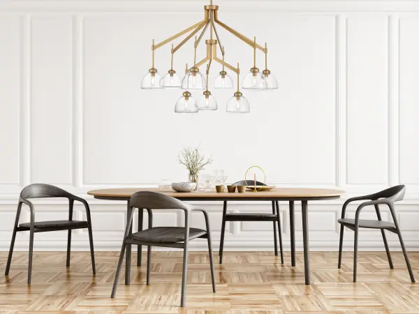 Corbin 9-Light Chandelier in Warm Brass - Image 7
